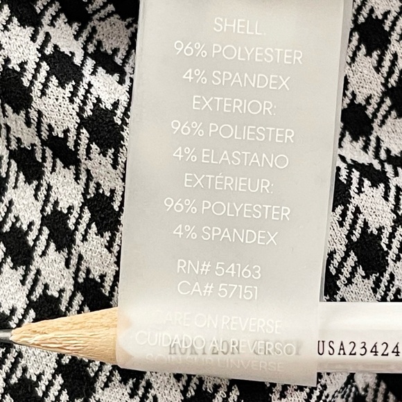 NWT Calvin Klein Tulip Sleeve Gingham Pattern Jumpsuit Tie Waist Pockets Size 12 - Picture 13 of 14